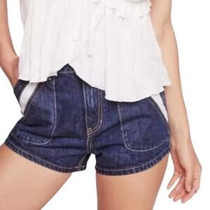 Free People Sweet Surrender Shorts Dark Denim 26